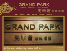 Tablet Screenshot of grandparkrestaurant.co.nz